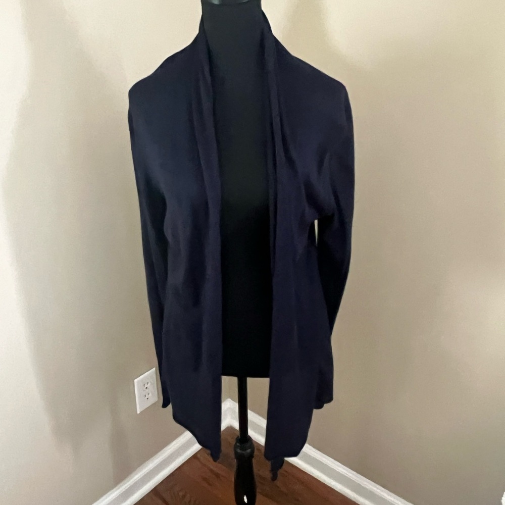 Elegant Navy Open Cardigan size M